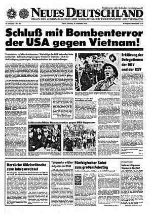 Neues Deutschland Online-Archiv vom 31.12.1972