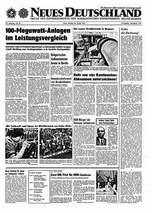 Neues Deutschland Online-Archiv vom 22.01.1973