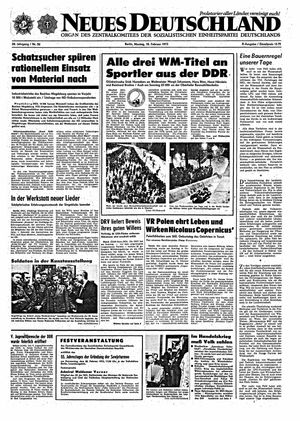 Neues Deutschland Online-Archiv vom 19.02.1973