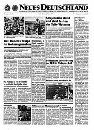 Neues Deutschland Online-Archiv vom 28.02.1973