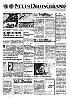 Neues Deutschland Online-Archiv vom 06.03.1973