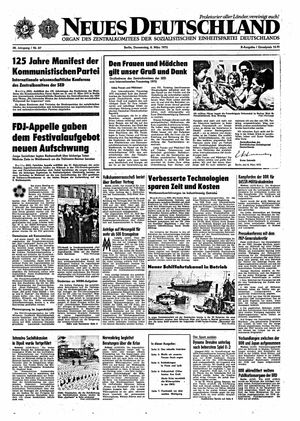Neues Deutschland Online-Archiv vom 08.03.1973