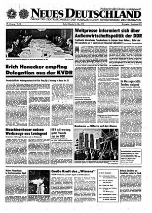 Neues Deutschland Online-Archiv on Mar 14, 1973