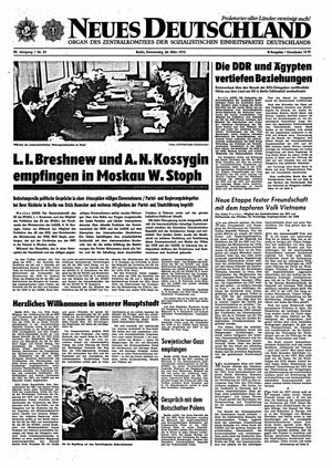 Neues Deutschland Online-Archiv vom 22.03.1973
