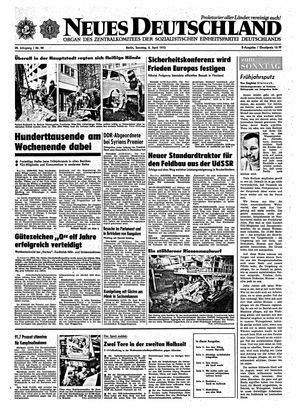 Neues Deutschland Online-Archiv vom 08.04.1973