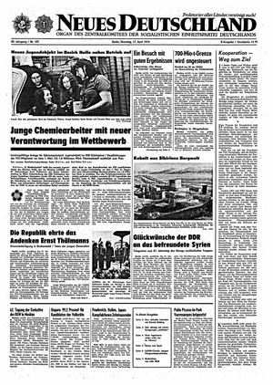 Neues Deutschland Online-Archiv on Apr 17, 1973