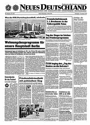 Neues Deutschland Online-Archiv vom 10.05.1973