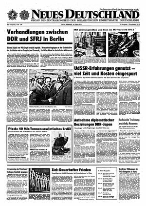 Neues Deutschland Online-Archiv vom 16.05.1973
