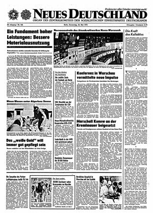 Neues Deutschland Online-Archiv vom 24.05.1973