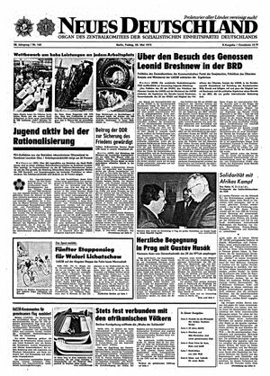 Neues Deutschland Online-Archiv vom 25.05.1973