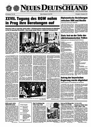 Neues Deutschland Online-Archiv vom 06.06.1973
