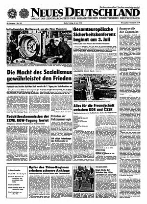 Neues Deutschland Online-Archiv vom 08.06.1973