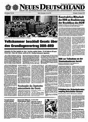 Neues Deutschland Online-Archiv vom 14.06.1973