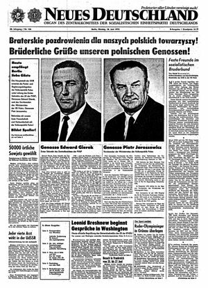 Neues Deutschland Online-Archiv vom 18.06.1973