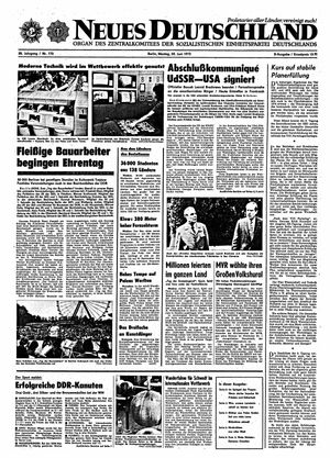 Neues Deutschland Online-Archiv vom 25.06.1973