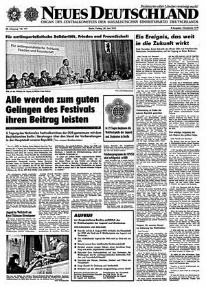Neues Deutschland Online-Archiv vom 29.06.1973