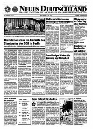 Neues Deutschland Online-Archiv vom 01.07.1973