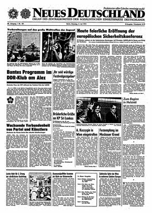 Neues Deutschland Online-Archiv vom 03.07.1973