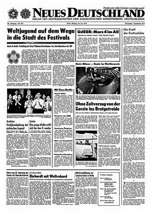 Neues Deutschland Online-Archiv vom 23.07.1973