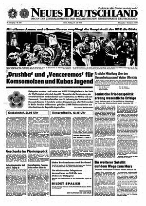 Neues Deutschland Online-Archiv vom 27.07.1973