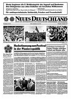 Neues Deutschland Online-Archiv vom 28.07.1973