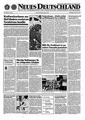 Neues Deutschland Online-Archiv on Aug 28, 1973