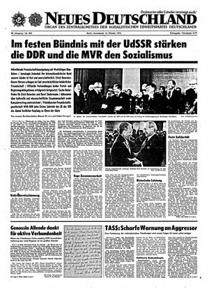 Neues Deutschland Online-Archiv vom 13.10.1973