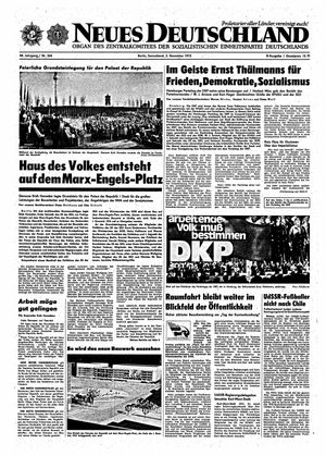 Neues Deutschland Online-Archiv vom 03.11.1973