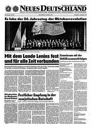 Neues Deutschland Online-Archiv vom 07.11.1973