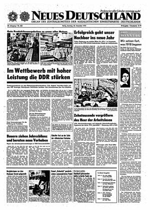 Neues Deutschland Online-Archiv vom 30.12.1973