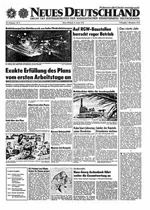 Neues Deutschland Online-Archiv vom 02.01.1974