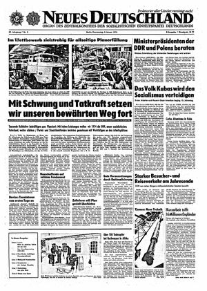 Neues Deutschland Online-Archiv vom 03.01.1974