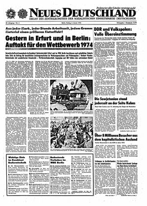 Neues Deutschland Online-Archiv vom 04.01.1974
