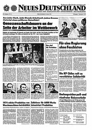 Neues Deutschland Online-Archiv vom 05.01.1974