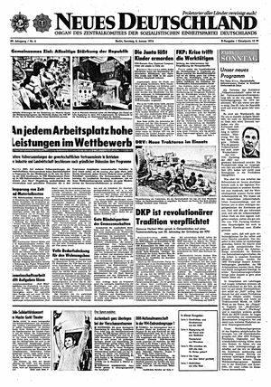 Neues Deutschland Online-Archiv vom 06.01.1974