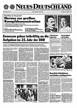 Neues Deutschland Online-Archiv vom 13.01.1974