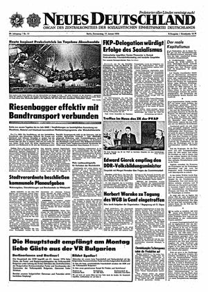 Neues Deutschland Online-Archiv vom 17.01.1974