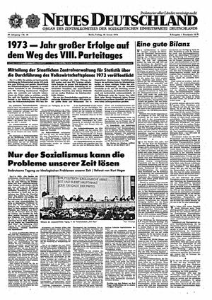 Neues Deutschland Online-Archiv vom 18.01.1974