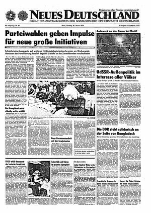 Neues Deutschland Online-Archiv vom 20.01.1974