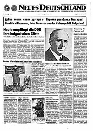 Neues Deutschland Online-Archiv vom 21.01.1974