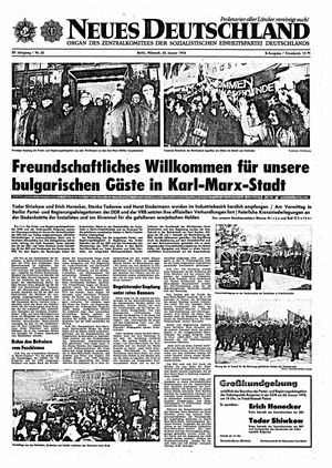 Neues Deutschland Online-Archiv vom 23.01.1974