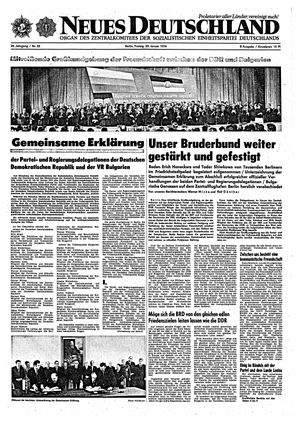 Neues Deutschland Online-Archiv vom 25.01.1974