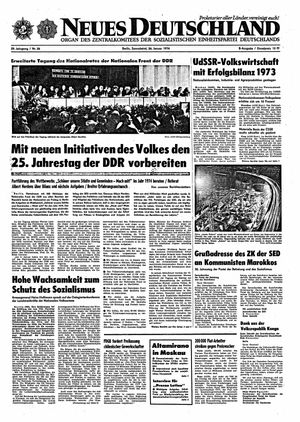 Neues Deutschland Online-Archiv vom 26.01.1974