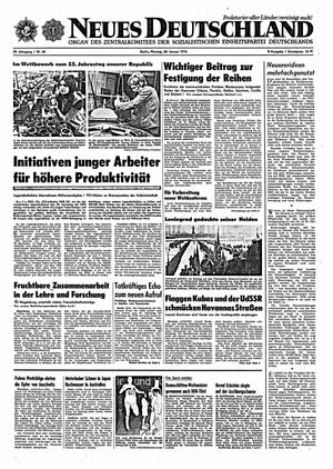 Neues Deutschland Online-Archiv vom 28.01.1974