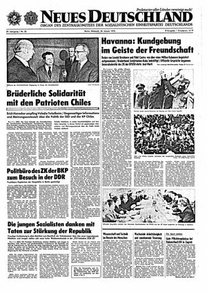 Neues Deutschland Online-Archiv vom 30.01.1974
