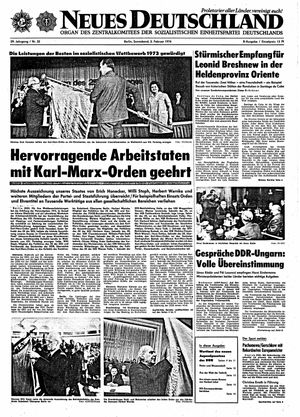 Neues Deutschland Online-Archiv vom 02.02.1974