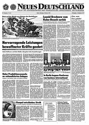 Neues Deutschland Online-Archiv on Feb 5, 1974