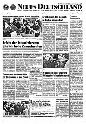 Neues Deutschland Online-Archiv vom 07.02.1974