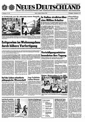 Neues Deutschland Online-Archiv vom 08.02.1974