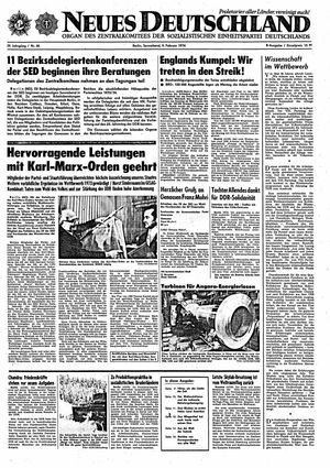 Neues Deutschland Online-Archiv vom 09.02.1974